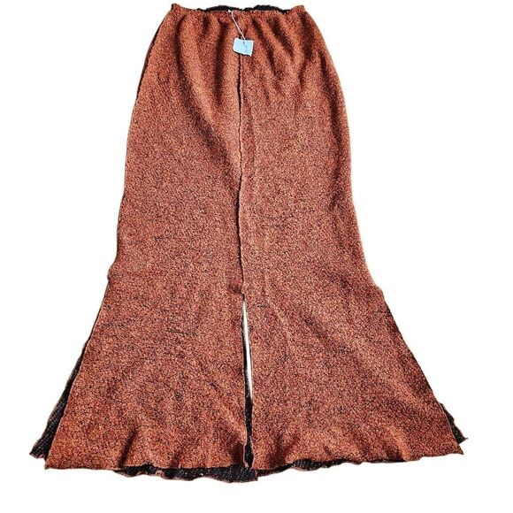 Vintage Courtney Washington womens Sz M burn orange textured skirt NWT - Picture 1 of 8
